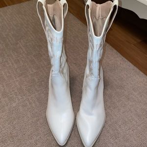 Oasis society white cowboy boots size 8 - New
